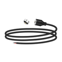 Connecteur de câble de charge magnétique rond avec interface de soudure