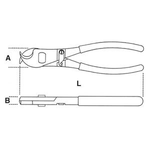 Cortadores de cables BETA - 011324143 para cables aislados de cobre y aluminio, mangos bi-material, herramientas atadas, - Product Image 2