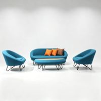 Ensemble de canapés modulaires d'extérieur, fauteuil de patio rembourré moderne, canapé simple, canapé de jardin pour le loisir