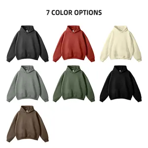 Custom Heavyweight 500 Gsm Drop Shoulder Hoodie Manufacturers Blank 100% Cotton Oversized High Quality Hoodie
