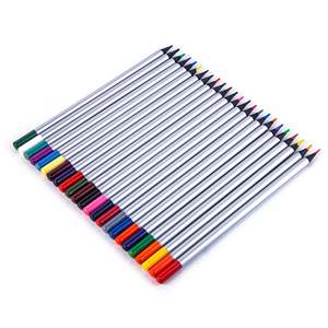 Hot Sell Silver Wrapped Wood <b>Colored</b> <b>Pencils</b> Set Wholesale Custom Printing Drawing <b>Pencils</b> in Tube - Product Image 2