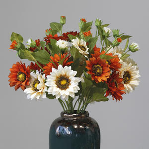 Flores de Girasol Artificiales al por Mayor IJ049, 5 Cabezas, Flores de Girasol de Seda Artificial Realistas para Decoración del Hogar, Bodas, Fiestas de Cumpleaños - Product Image 4