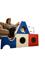 Griffoir pour chat en carton ondulé durable, design déformable, protection de canapé, tapis anti-rayures pour meubles pour chats d'intérieur