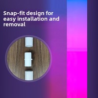 Lámpara de Pie RGB 360 °   Lámpara Emisora de Luz con Sensor de Ritmo Musical para Sala de Juegos e Iluminación de Esquina de Dormitorio, Ambiente de Juego