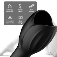 Réduit la sensibilité, prolonge l'endurance, 10 modes de vibration, stimulateur du gland, entraînement du pénis, vibrateur masculin pour hommes, vente en gros