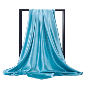 Foulard léger en polyester style soie lisse, nouveau modèle d'été, rétro et tendance, pour femme musulmane, idéal pour les voyages - <span class=keywords><strong>Jessi</strong></span> - Product Image 6