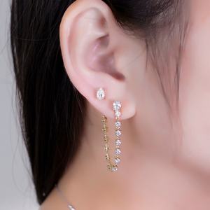 Pendientes de Oro Amarillo de 10k con Diamantes de Moissanita de Lujo de Messi Jewelry - Product Image 6