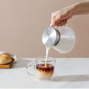 Cnglass cốc uống thủy tinh thủ công gia đình cốc cà phê thủy tinh có tường đôi cốc thủy tinh Borosilicate 10oz. Cốc trà thủy tinh có tay cầm - Product Image 5