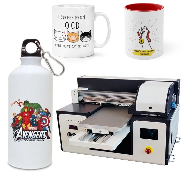 Impresora A2 para sublimación, etiquetas rotativas, impresoras UV, máquinas de impresión Epson para imprimir fotos, botellas láser