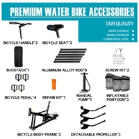 Vélo aquatique gonflable pliable 2026 Favorite, capacité de charge 45 kg, capacité de charge totale 320 kg, vélo de mer léger, pédalo, bicyclette aquatique