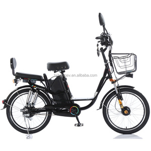 Bicicleta Eléctrica Urbana al por Mayor, 24 Pulgadas, 350W, Motor sin Escobillas, Cuadro de Acero, Frenos de Disco, Batería de Litio, Digital Electrónico - Product Image 1
