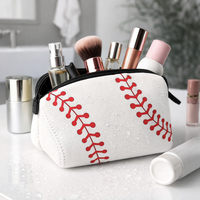 Organisateur de beauté, sac à maquillage portable en néoprène imperméable avec fermeture éclair, pochette cosmétique, organisateur de voyage, logo personnalisé, vente en gros