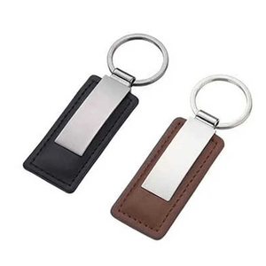 Wholesale Leather <b>Keychain</b> Custom Made Genuine Key Chain Custom Embossed Logo Metal Pu Leather Keyrings Key Chain - Product Image 3