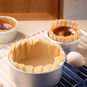 กระดาษรองอบซิลิโคนแบบวงกลมสำหรับทำขนมบาสก์ ขนาด 4 6 8 นิ้ว แบบใช้แล้วทิ้ง สำหรับร้านเบเกอรี่ - Product Image 3