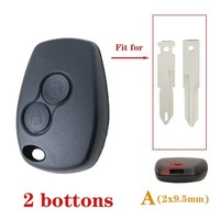Coque de Clé de Voiture 2 Boutons Compatible avec Lame NE73/VAC102/HU136 pour Renault 206 Dacia Logan Sandero Duster Lodgy
