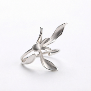 <b>925</b> <b>Silver</b> <b>Ring</b> for Women Opening <b>Ring</b> Fine <b>Silver</b> Jewelry Romantic Anniversary Flower Adjustable <b>Ring</b> Fine Jewelry for Women - Product Image 1