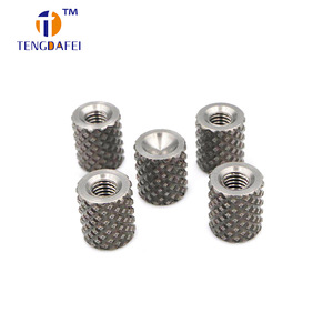 Tengdafei <b>M3</b> Titanium Alloy Knurled Nut Double-Ended <b>Screw</b> TC4 Medical Grade Silver Finish For Replace Repair - Product Image 2
