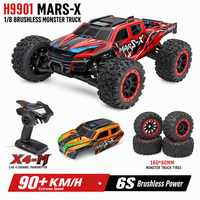 Voiture RC professionnelle HNR Racing MARS-X 1/8 échelle, Monster Truck Brushless 4CH 4WD RTR, vitesse élevée 90 km/h, 2.4G, résine et métal