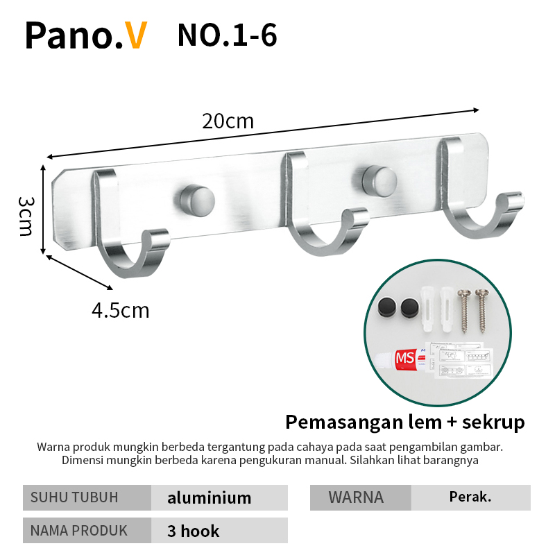 N° 1-6 Argent 3 crochets