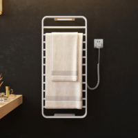 Tendedero eléctrico montado en la pared impermeable enchufable temperatura ajustable baño calentador de toallas para hoteles