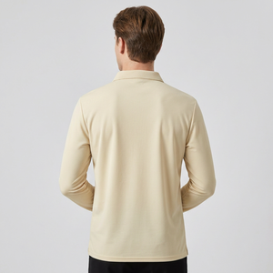 Camisa de Manga Larga para Hombre, Color Amarillo Pálido, con Bolsillo en el Pecho, Tejido de Algodón, Corte Casual Elegante, Largo Regular, Hecho en Bangladesh - Product Image 6