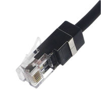 Câble LAN Elecom CAT8 5m 40 Gbps anti-emmêlement, blindé, gaine en nylon noir ECL-OCM/BK50 pour ordinateur