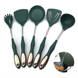 High Quality <b>Kitchen</b> <b>Accessories</b> Stainless Steel 5 Pcs Kitchenware Silicone <b>Kitchen</b> Cooking Utensils Tools Set - Product Image 1