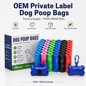 Custom Printed Bolsas Para Caca De Perro Eco Friendly Dog Poo Bags Scented <b>Compostable</b> Biodegradable Pet Waste Cleanup Rolls - Product Image 1