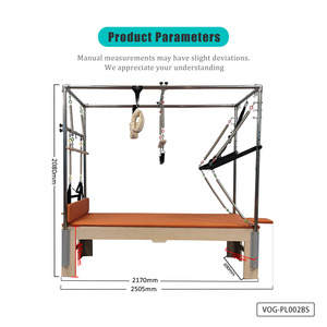 เครื่องปฏิบัติการพิลาทิส Cadillac Reformer รุ่น High End ทำจากไม้เมเปิล ปรับได้ทุกส่<span class=keywords><strong>วน</strong></span>ของร่างกาย เหมาะสำหรับการออกกำลังกายทั้งร่างกาย เป็นมิตรกับสิ่งแวดล้อม ทนทาน ใช้ได้ทั้งในสตูดิโอและที่บ้าน - Product Image 6