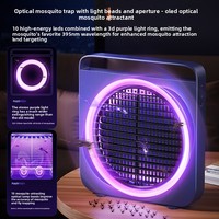 Lampe anti-moustiques électrique domestique murale, piège à moustiques rechargeable à choc électrique pour intérieur