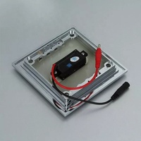 Chasseur d'eau mural infrarouge sans contact pour urinoir, en acier inoxydable, avec LED et batterie, pour toilettes automatiques