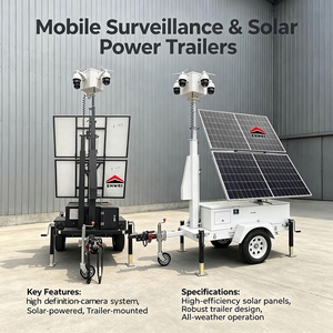 Remolque Solar Plegable con Cámara, Remolque de Seguridad Solar Móvil con CCTV Remoto 24/7, Rápido Retorno de la Inversión para <span class=keywords><strong>Alquiler</strong></span> en Construcción - Product Image 2