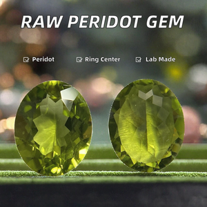 Peridatos Ovalados de Alta Calidad, 2.7 Quilates, 8x10mm, Verdes, Tratados con Calor, Creados en Laboratorio, para la Fabricación de Anillos - Product Image 2