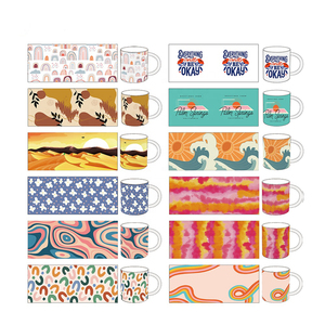 <span class=keywords><strong>Tazas</strong></span> de cerámica de 11oz personalizadas <span class=keywords><strong>para</strong></span> té de agua caliente-Taza de sublimación minimalista Impresión personalizada Regalo de fiesta en caja-Opción económica - Product Image 1