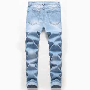 <span class=keywords><strong>Jeans</strong></span> déchirés et usés de haute qualité pour hommes – Coupe slim décontractée, denim délavé et vintage - Product Image 5