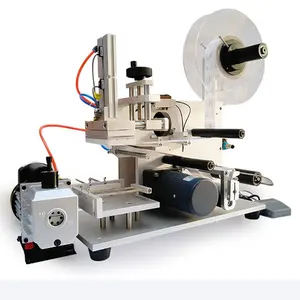 뜨거운 제품 세미 자동 표면 라벨 어플리케이터/플랫 파우치 가방 광장 병 라벨 기계