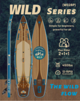 ITAOSTAR Planche de paddle gonflable 12'6"x33"x6" la plus vendue avec technologie Drop Stitch pour la pêche en lac et en rivière