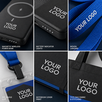 Kit Cadeau Power Bank High-Tech pour Voyageurs avec Porte-Passeport RFID, Organisateur de Câbles, Étiquette de Bagage et Boîte Cadeau pour Clients VIP
