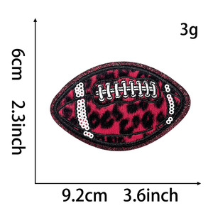 Hợp thời trang 9.2cm thêu đội bóng đá Logo vá handmade PVC in động vật đại học bóng đá các bản vá lỗi cho hat túi trang trí - Product Image 4