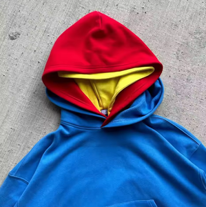 เสื้อสวมหัวเฮฟวี่เวทโอเวอร์ไซส์มีฮู้ดสามชั้นมีหลายสีเสื้อครอปแบบสามชั้นกำหนดเองได้ทั้งชายและหญิง - Product Image 3