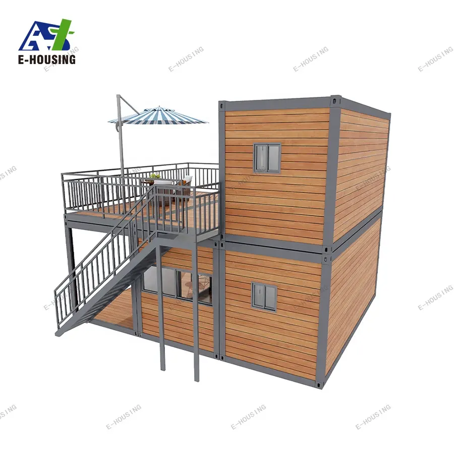 40ft con 2 camere da letto prefabbricate spedizione mobile fabbricato casa economica casa modulare case Container