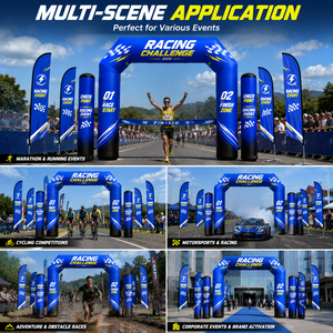 Ensemble d'arche de course gonflable personnalisée CATC |   Portes de départ/arrivée et colonnes de points de contrôle |   Kit de Branding pour Événement de Course Automobile |   MOQ-1 - Product Image 3
