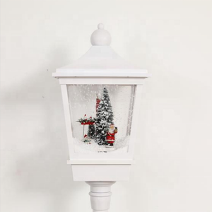 Farol led vintage de Navidad con nieve que sopla para decoración navideña - Product Image 4