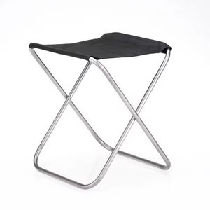 Taburete Plegable de Titanio de Alta Calidad con Marco Metálico para Acampar y Pescar al Aire Libre, Muebles Portátiles para Exteriores - Product Image 1