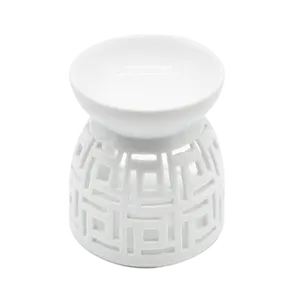 Sanyata Duft Wachs Tartwärmer Tee-Lichter Kerzenhalter weiße Keramik für Büroräume