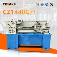 TENAKS Kleine Tischdrehmaschine CZ1440G/1, automatische horizontale Metalldrehmaschine, hochpräzise, multifunktional, für Metalldreharbeiten geeignet