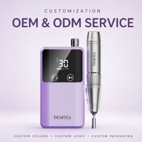 Machine à percer les ongles populaire HOWYEA 30000 tr/min, stylo de manucure rechargeable portable, compatible prises US/UK, pour usage domestique et professionnel en salon
