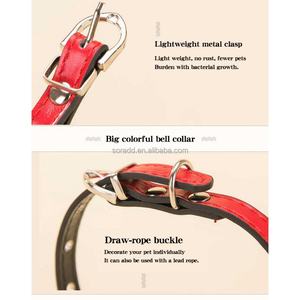 Collier pour chien et chat en nylon et plastique, simple, imprimé, réglable, durable, prix d'usine, avec pointes et clochette - Product Image 3