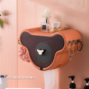 Porte-<span class=keywords><strong>papier</strong></span> hygiénique mural anti-poussière non perforé boîte à mouchoirs en forme de <span class=keywords><strong>nuage</strong></span> de ménage étanche salle de bain stockage en plastique - Product Image 6