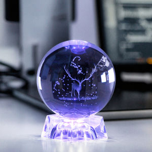 Çok iyi islam kristal el kupa küre şekli hediye dekor hatıra Dubai orta doğu için en çok satan işık gravür - Product Image 5